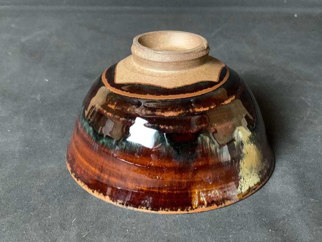 高取焼 鬼丸雪山造 茶碗 共箱 茶道具　727