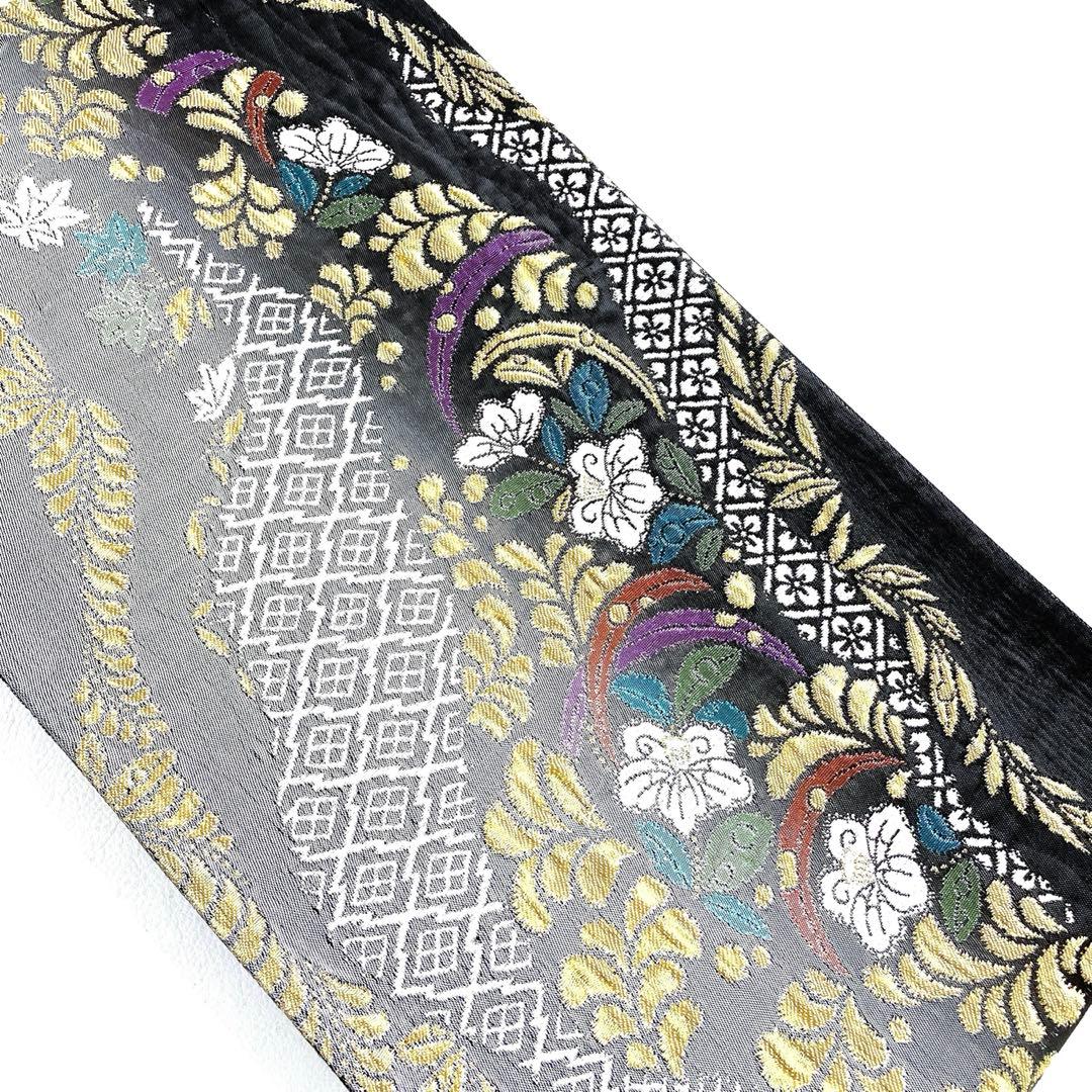 専用帯5753 5743 二点セット ●高級 正絹 六通 袋帯 辻ヶ花