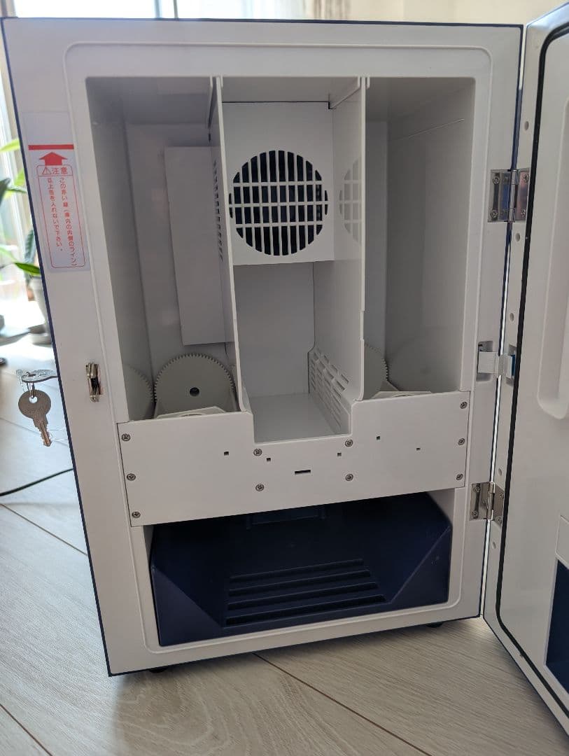 マサオコーポレーション 自販機型 保冷庫 青色 鍵付き 不動品
