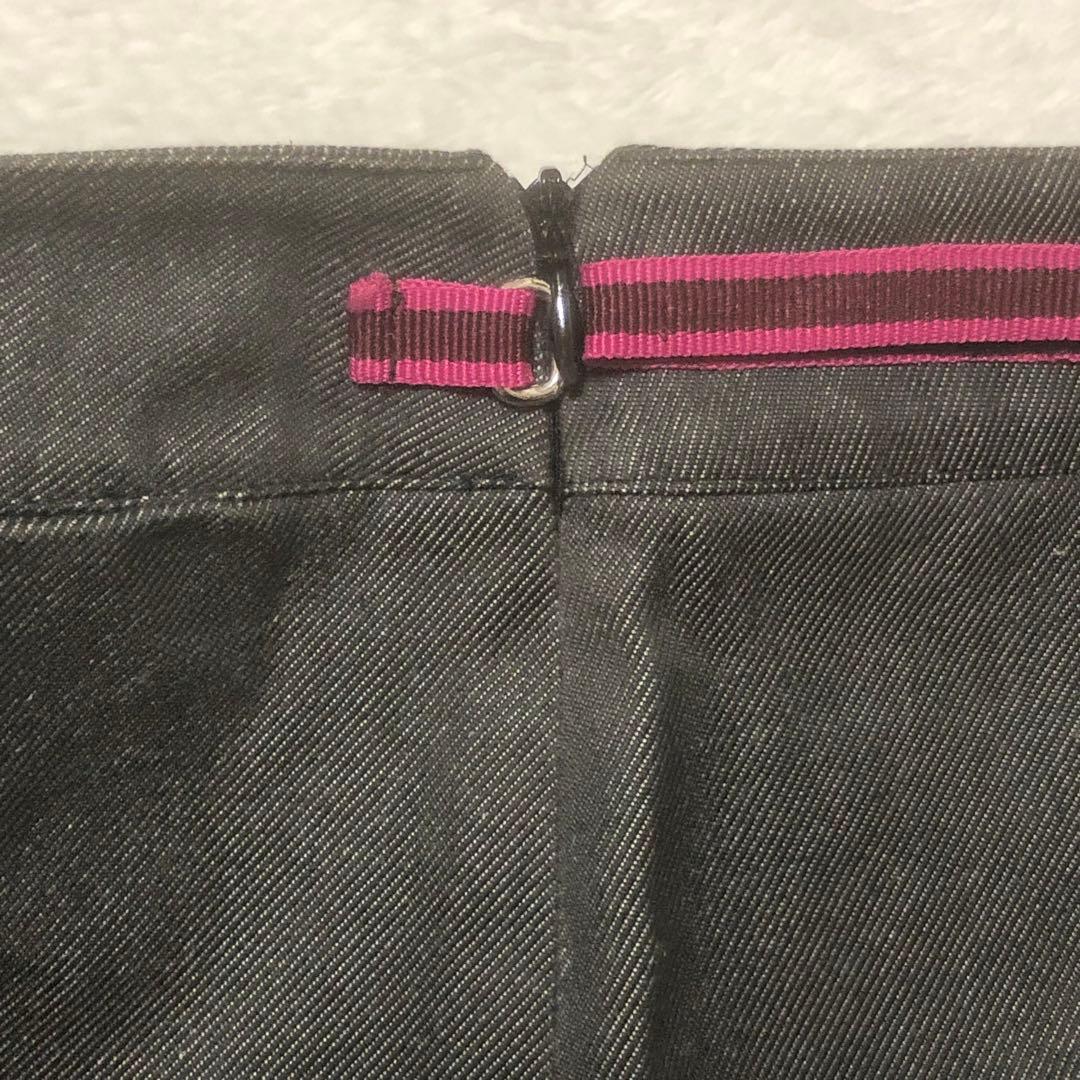 miumiu ミュウミュウ　台形スカート　ひざ丈　ミニスカート　グレー　42