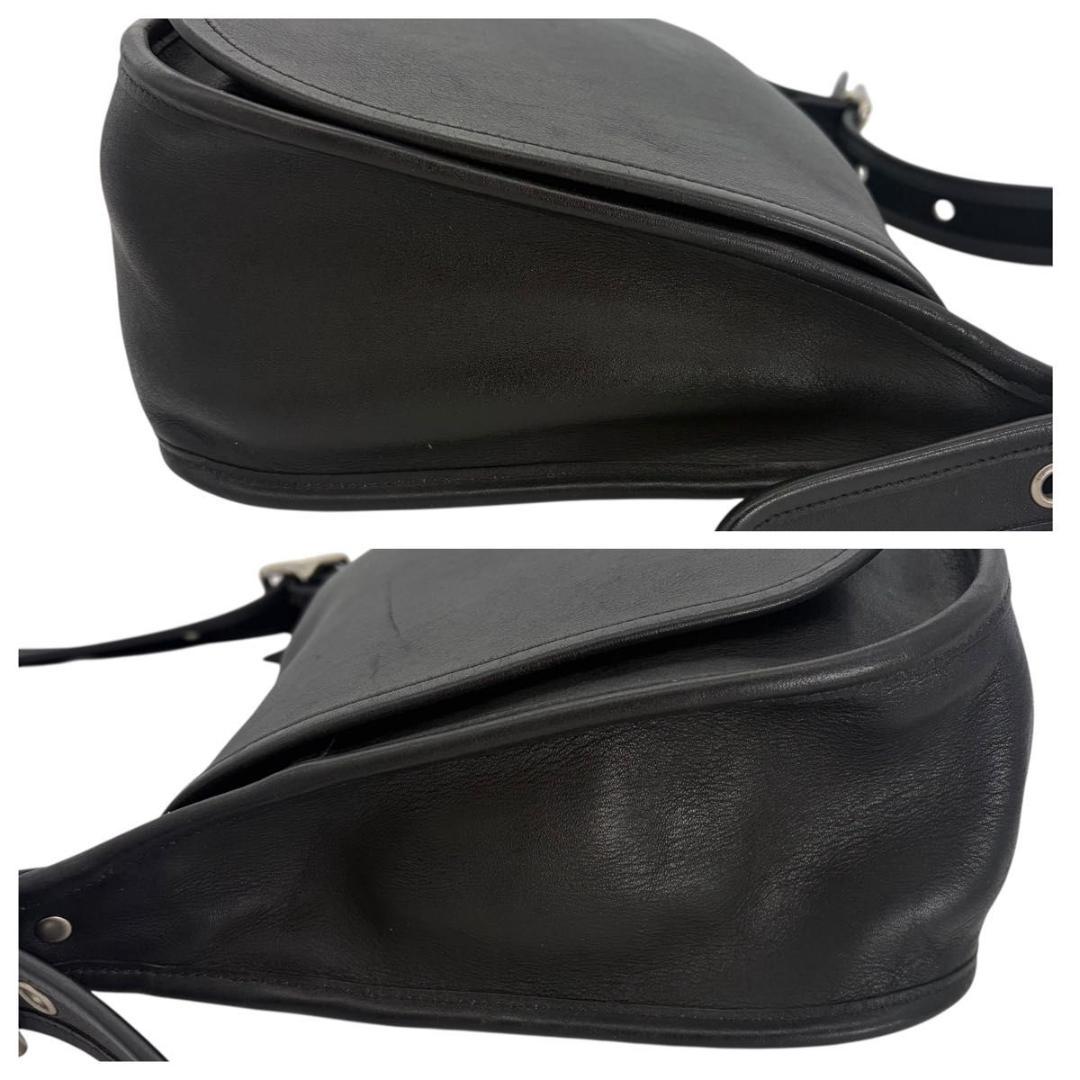 オールド コーチ レザー ショルダーバッグ 9951 ブラック 黒 ヴィンテージ