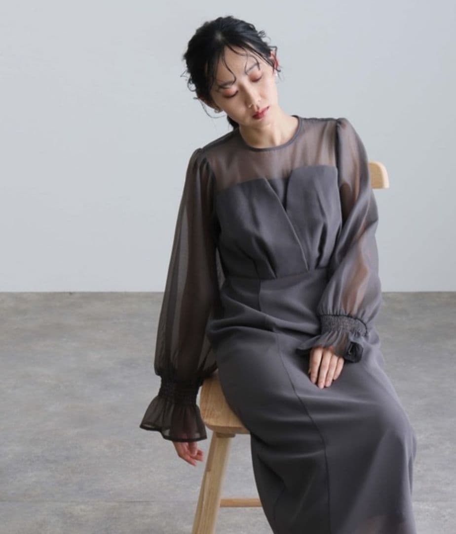 オケージョンドレス チャコール XL