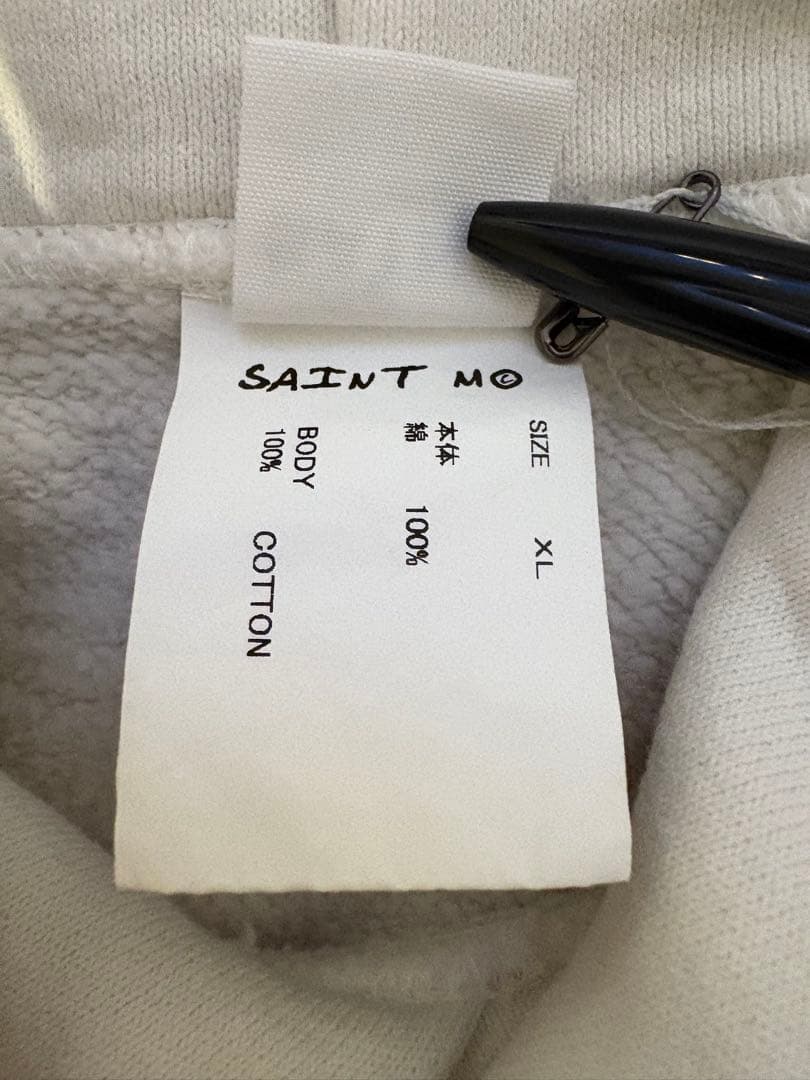 セントマイケル26SS新作HOODIE/I LOVE SAINT白XL極美品