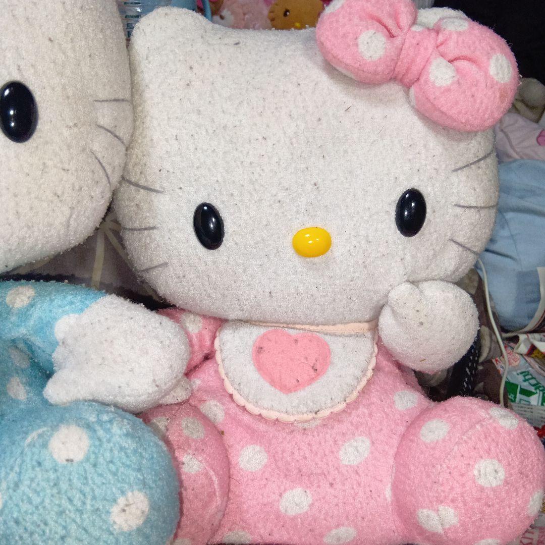 ハローキティとダニエル2004年ベビーぬいぐるみ 水色とピンク