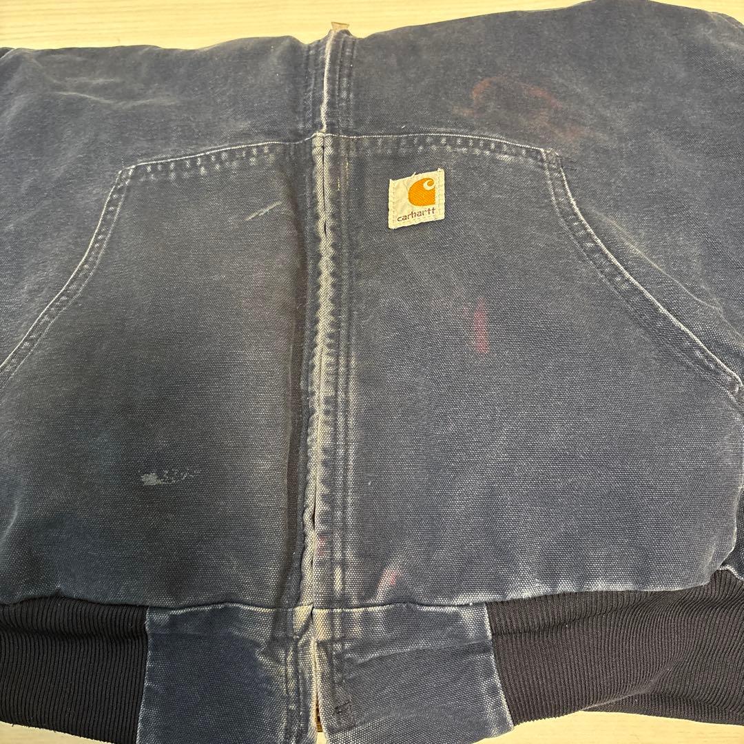 carhartt フード付きベスト ネイビー ダックベスト