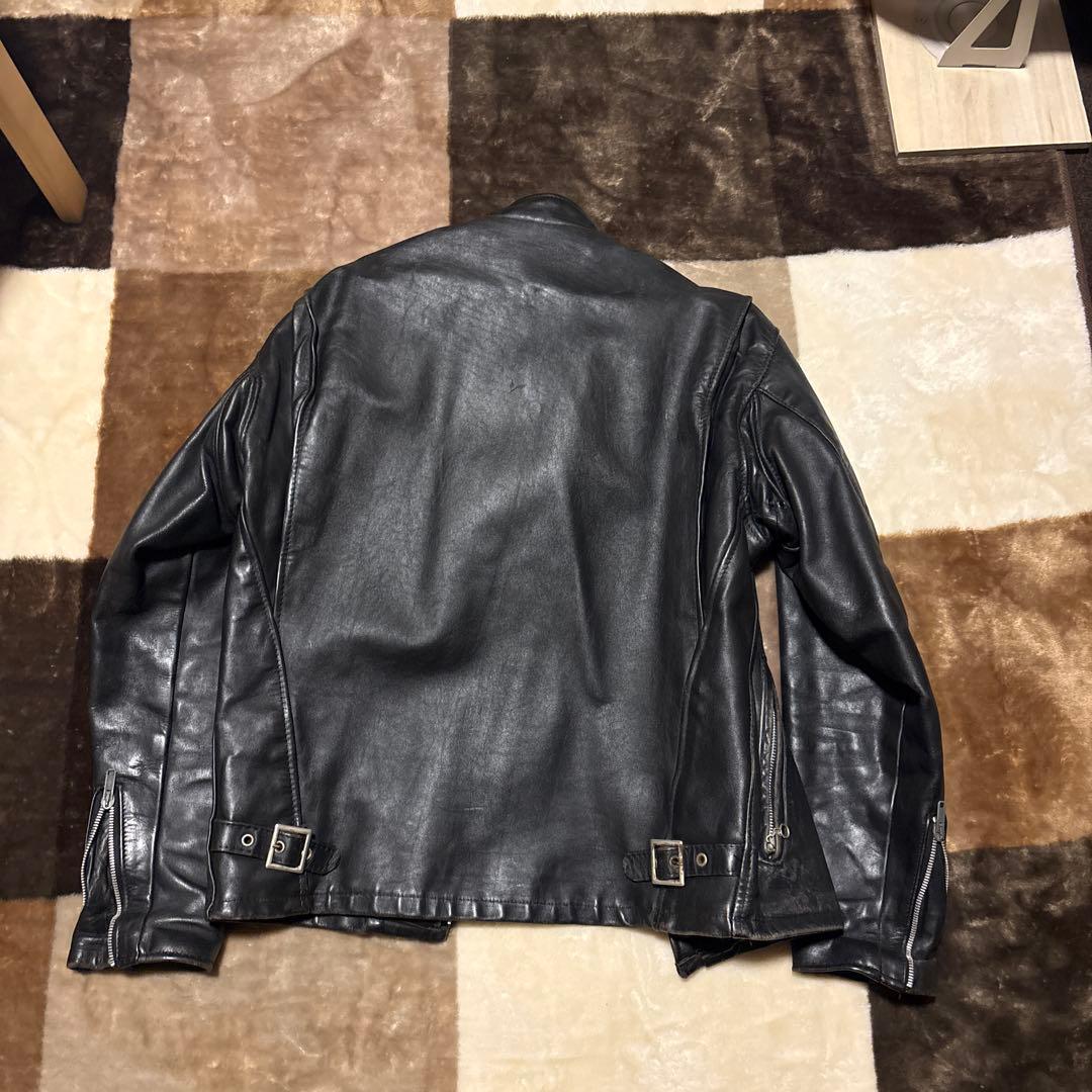 schott ブラックレザージャケット シングルライダース