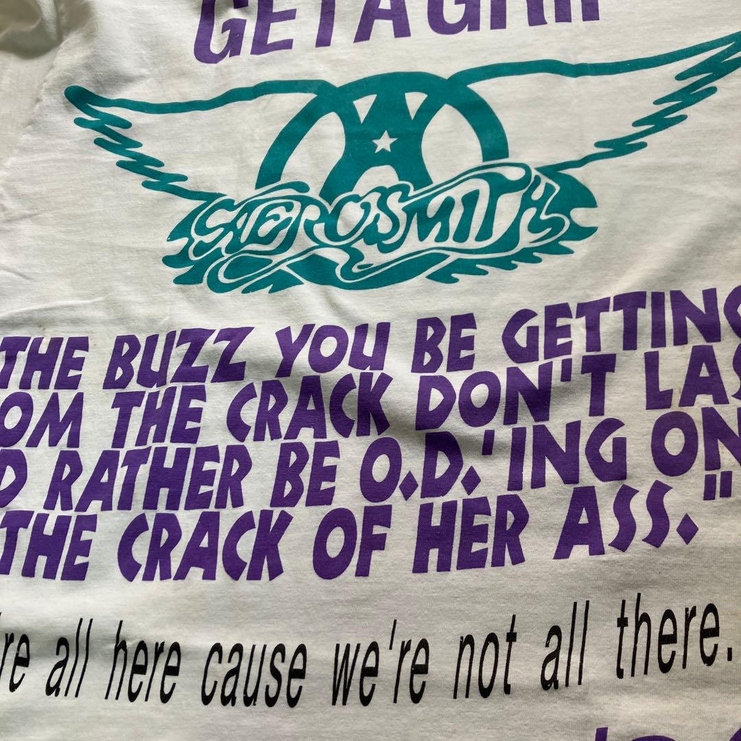 90s AEROSMITH GET A GRIP XL オーバープリント 総柄