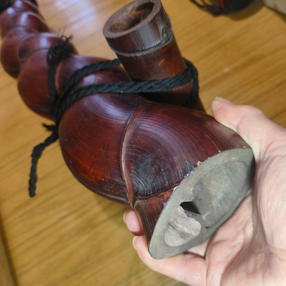 茶道具 煤竹結界 観音竹 骨董 時代物 旧家蔵出し アンティーク 蒐集家古美術