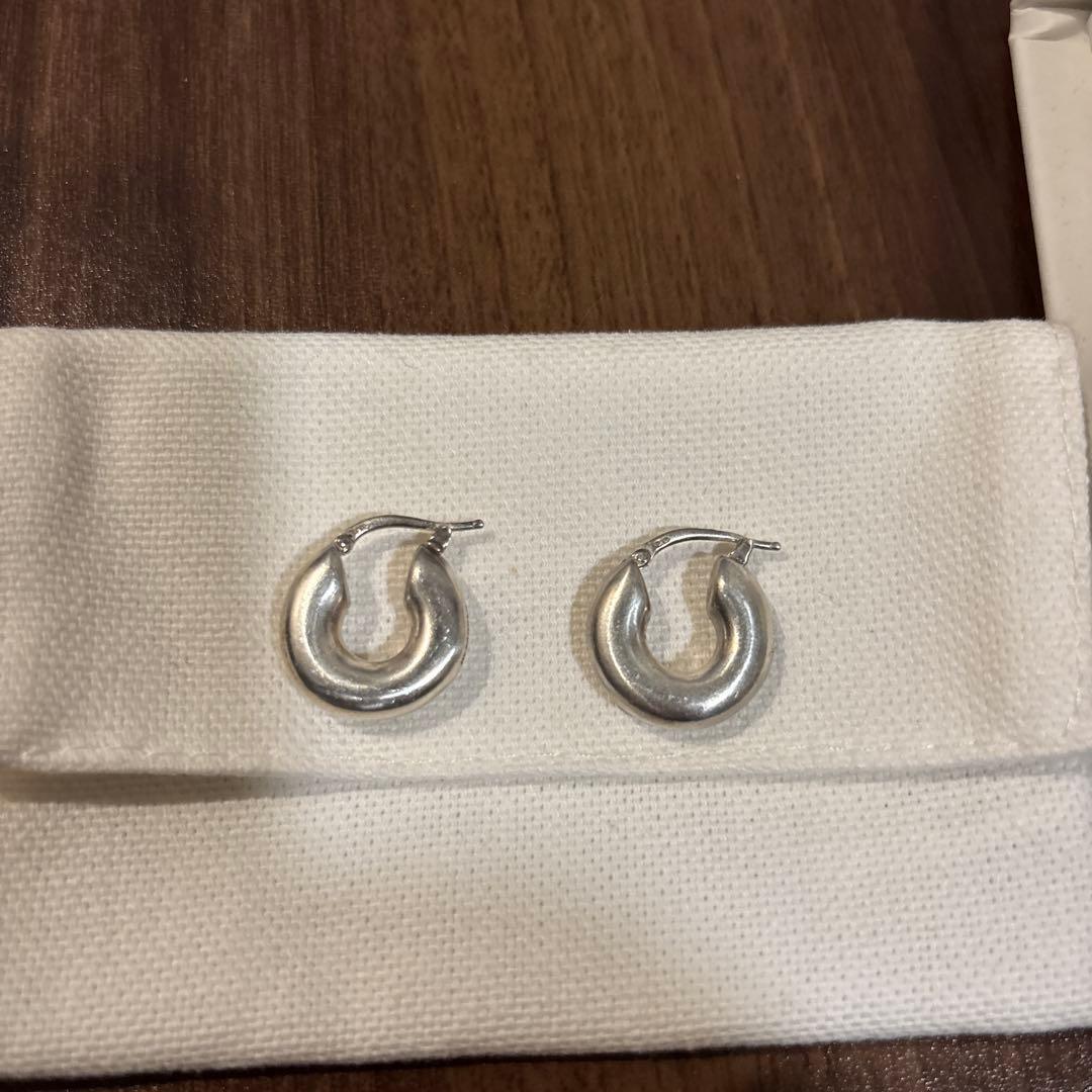 jil sander ピアス　両耳　シルバー　フープ