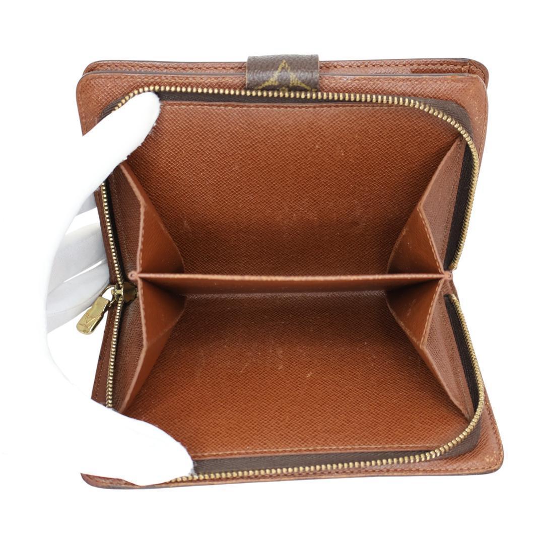 美品 ルイヴィトン 折り財布 モノグラム ポルト パピエ ジップ M61207