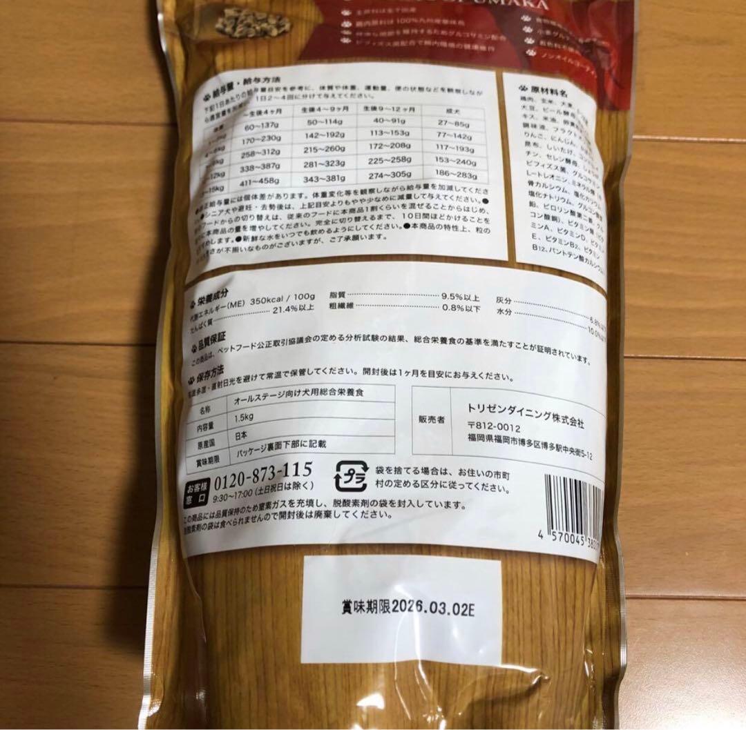 うまか 犬 ドックフード 1.5kg ２個