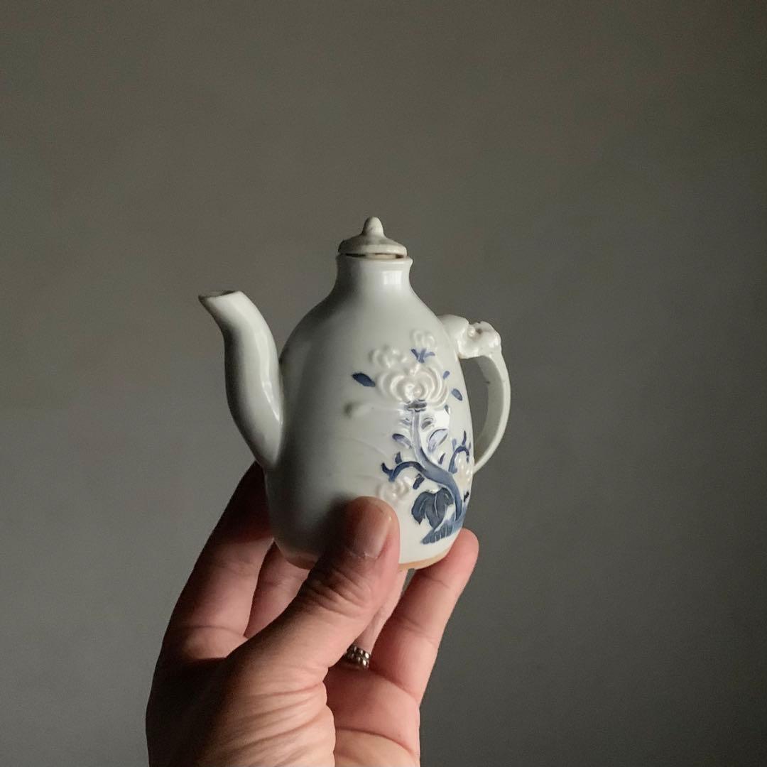 平戸焼 染付 水注 酒次 化粧水入れ 古美術 古道具 アンティーク 疵直し