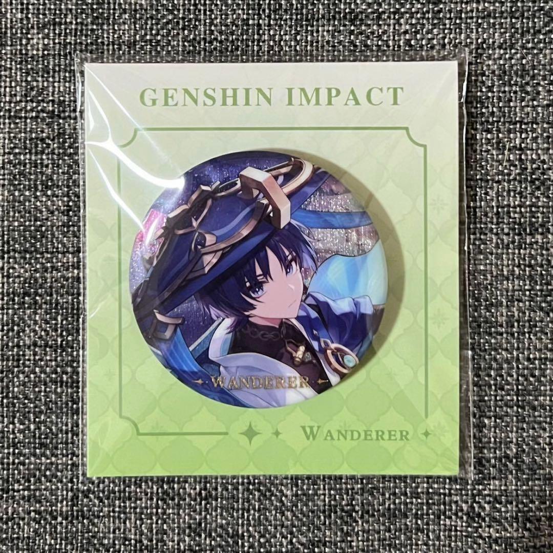 公式正規品　放浪者　4点　原神　缶バッジ　付箋　七聖召喚　雨中嬉楽　立ち絵