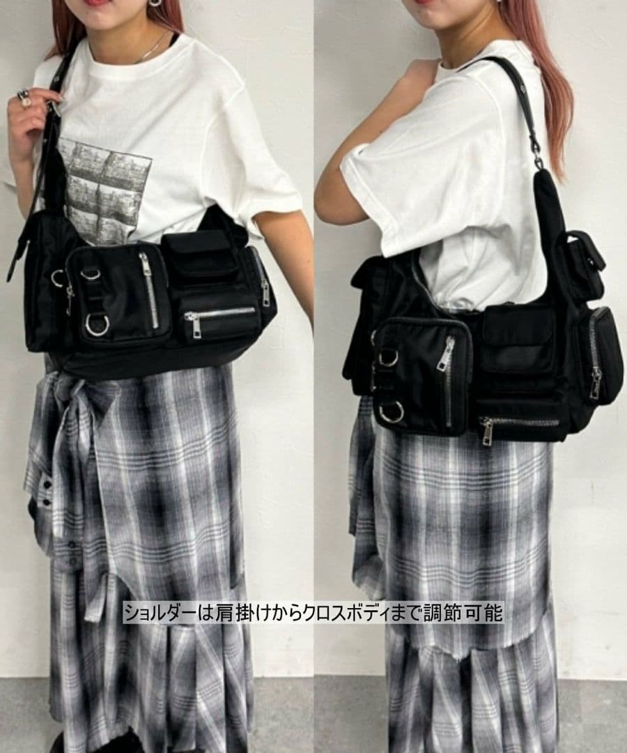 【ochame】美品JEANASISマルチポケットワンショルダーBAG