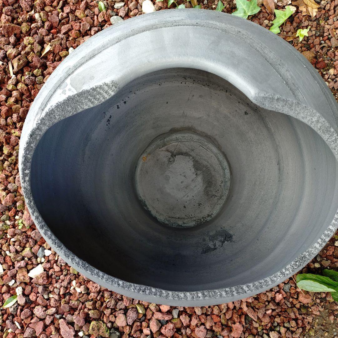 三河焼　陶器　丸壺型めだか鉢　睡蓮鉢　40cm