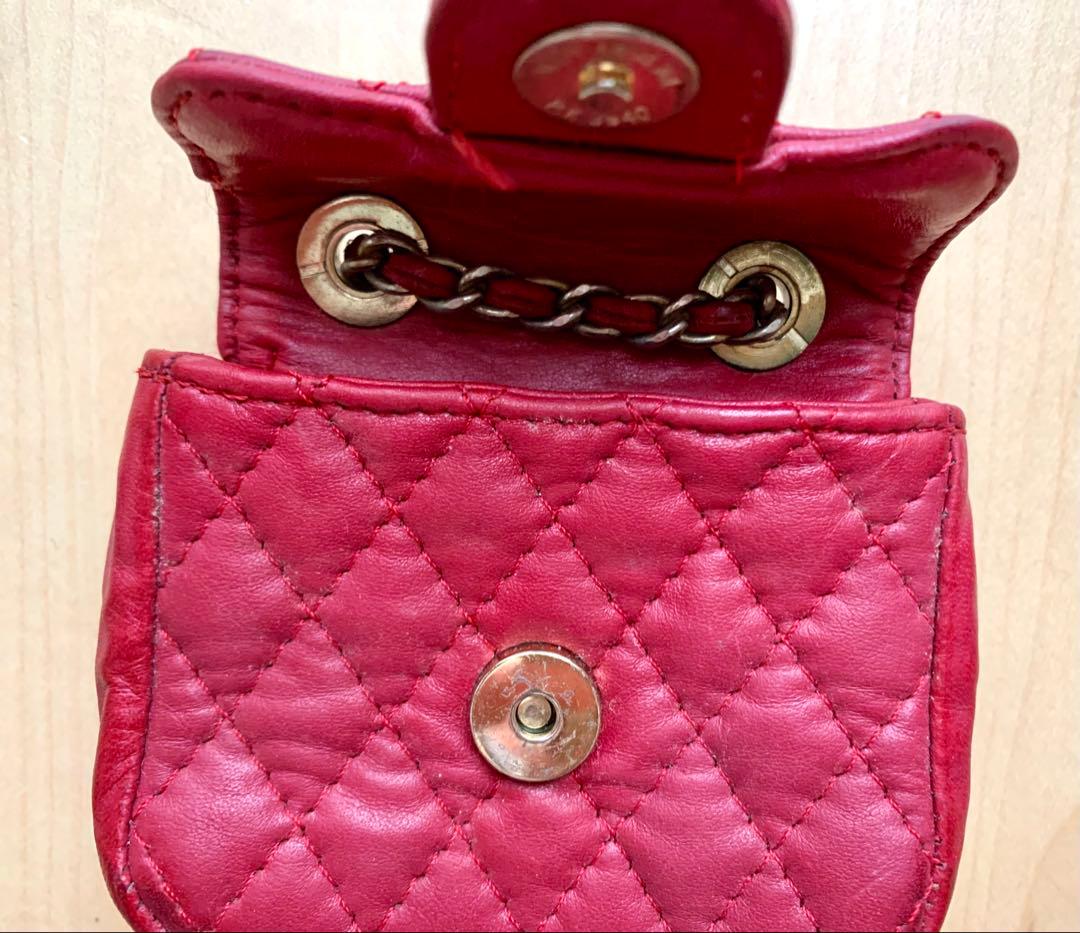 【CHANEL】ミニミニ マトラッセ 赤 ヴィンテージ