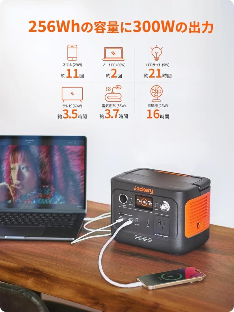Jackery ポータブル電源 240Wh（67200mAh）未使用品
