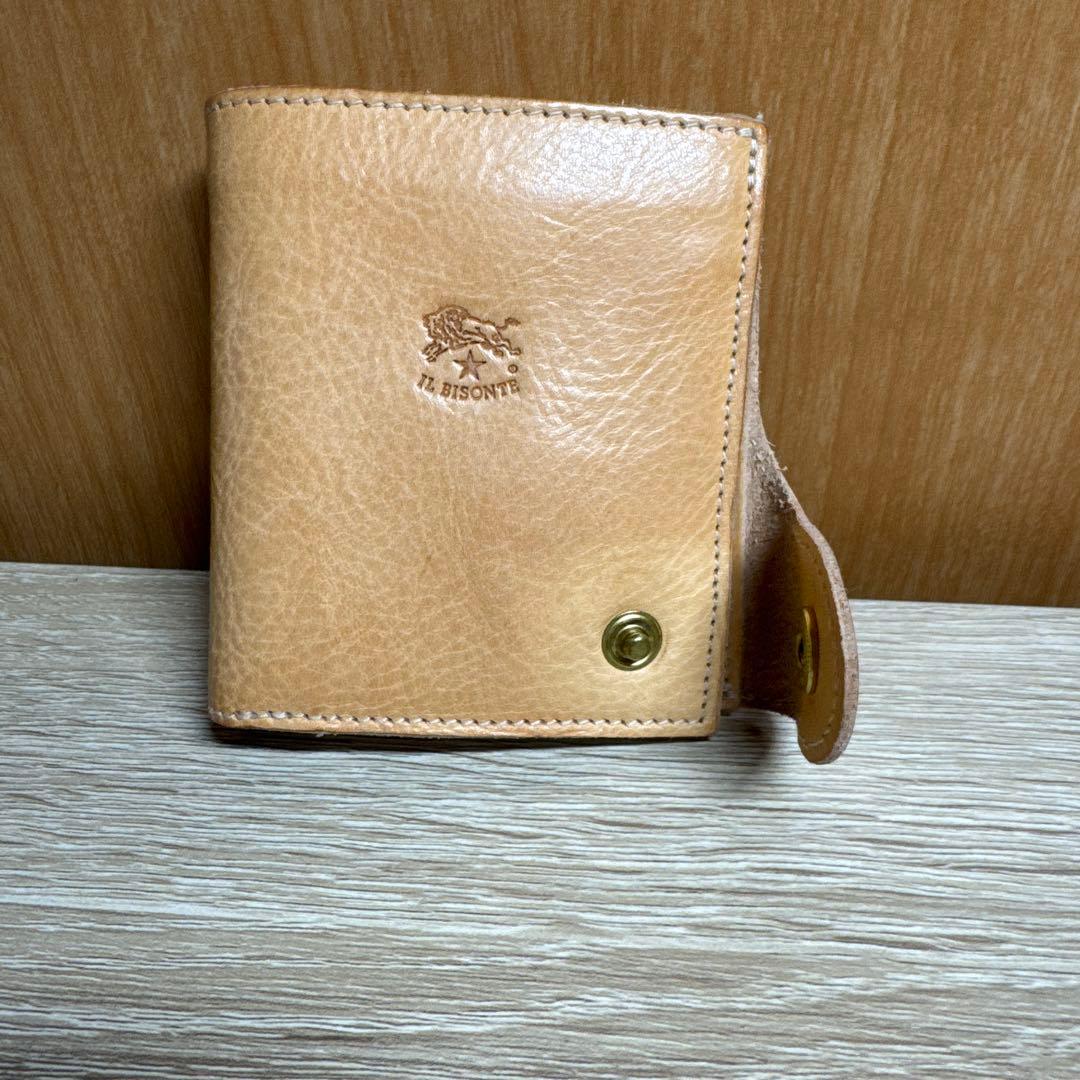 イルビゾンテ　折り財布　男女問わず ナチュラルヌメ IL BISONTE
