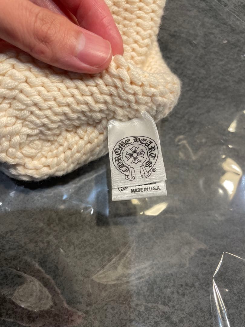 超希少　クロムハーツ　カシミヤニット帽　クロスデザイン