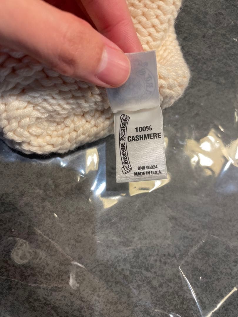 超希少　クロムハーツ　カシミヤニット帽　クロスデザイン