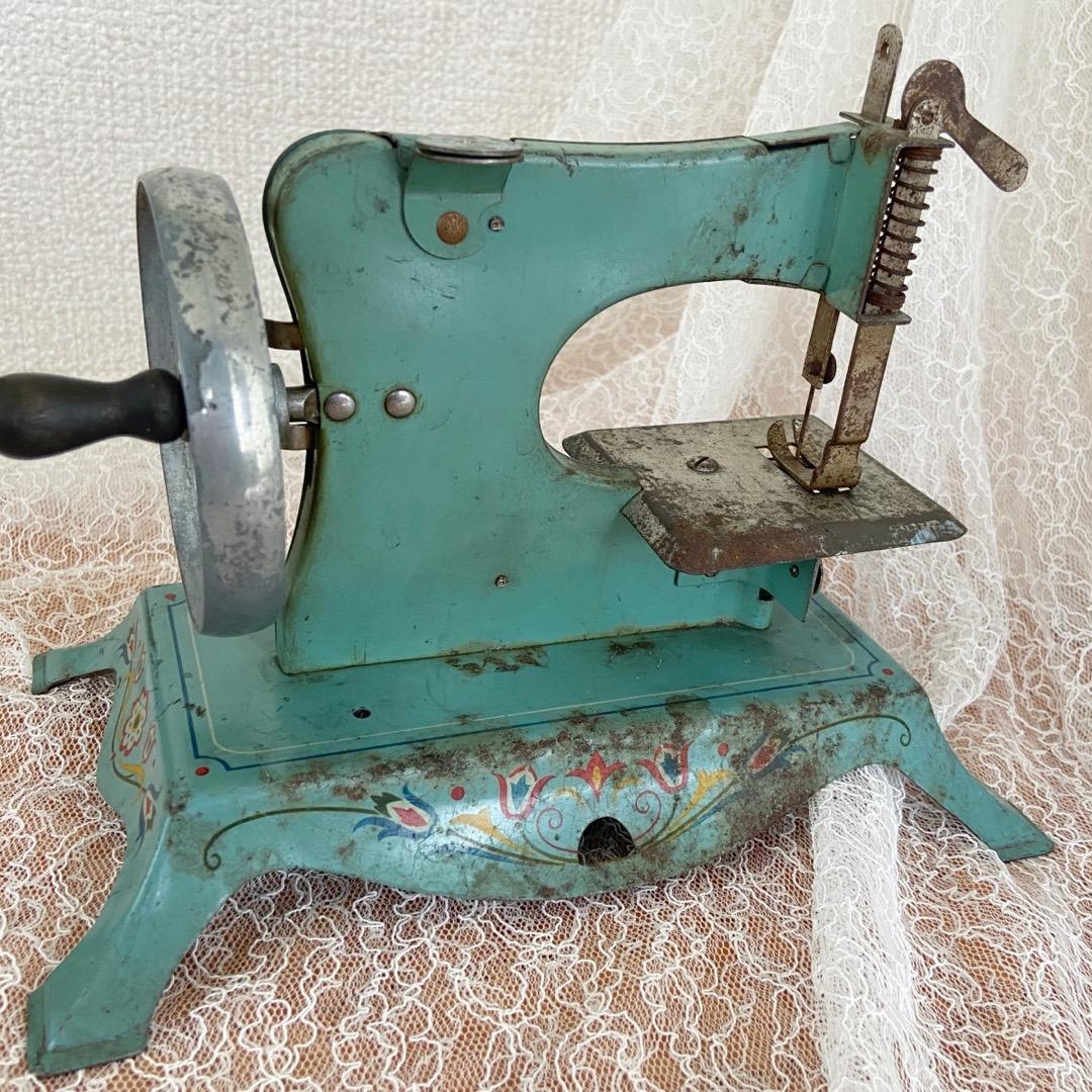 アンティーク トイミシン　水色　リンドストローム ビンテージ