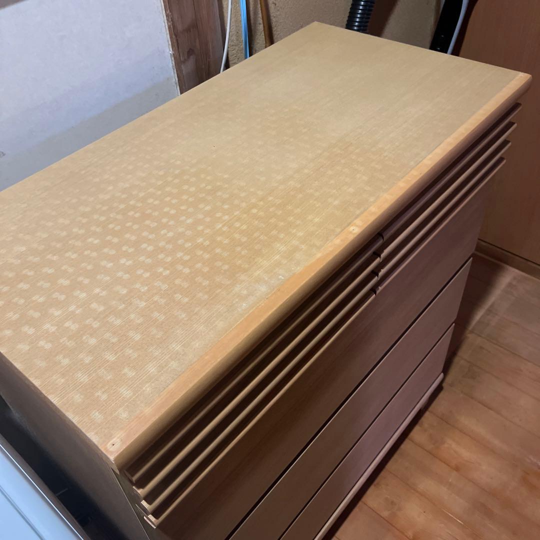 木製 5段チェスト ナチュラル