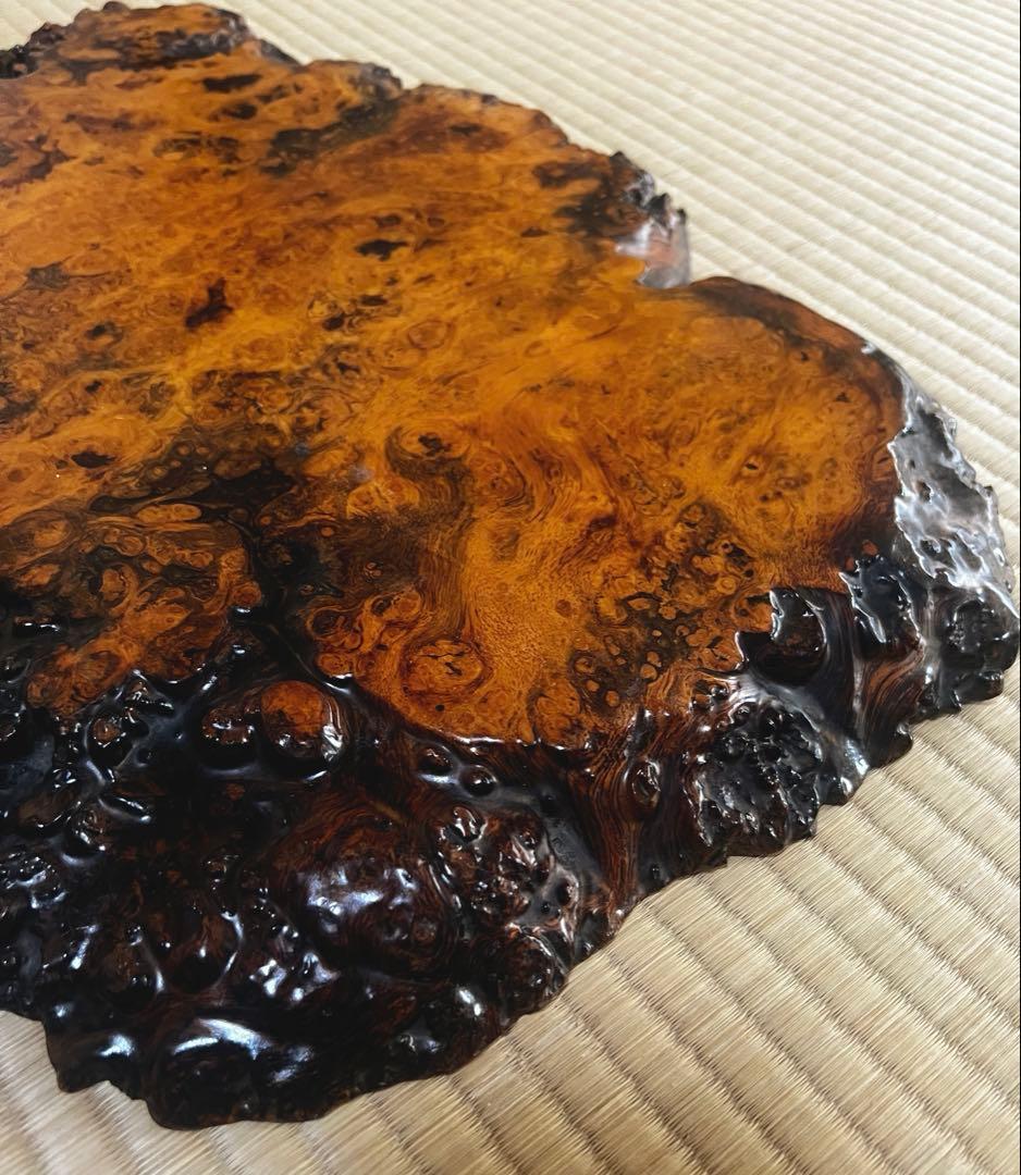 時代古木 花梨 玉杢 瘤 花台 香台 盆栽台 平台 約50㎝