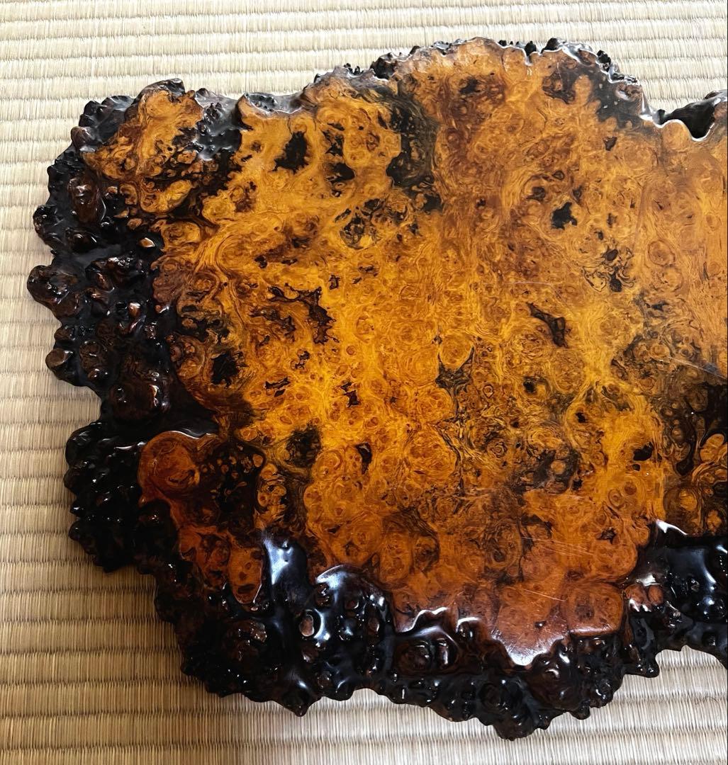 時代古木 花梨 玉杢 瘤 花台 香台 盆栽台 平台 約50㎝