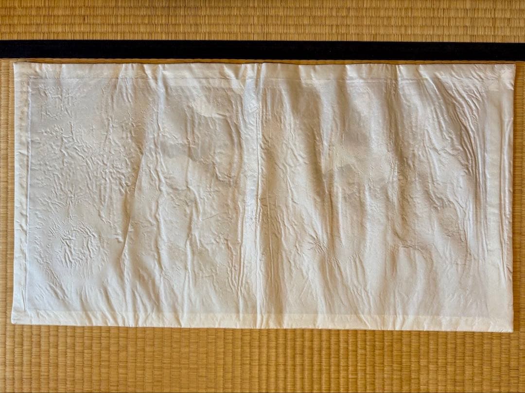 京都　美しい西陣織　絹タペストリー　日本の伝統刺繍　染織布　伝統工芸　シルク