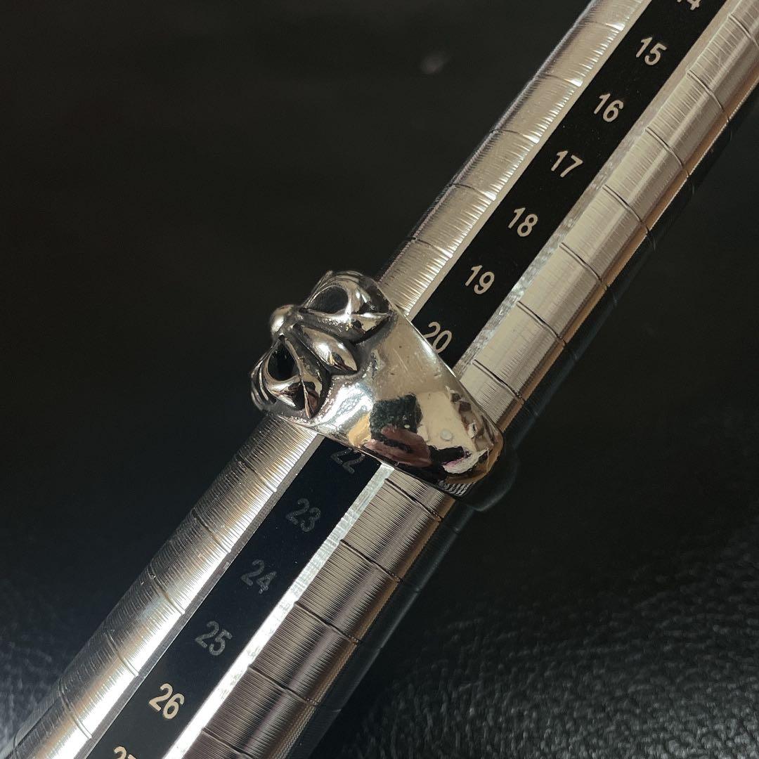 ノーブランド フローラルリング 指輪 クロス メンズ ２１号