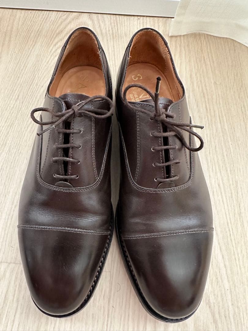 SANDER ダークブラウン ドレスシューズ 革靴 9.5
