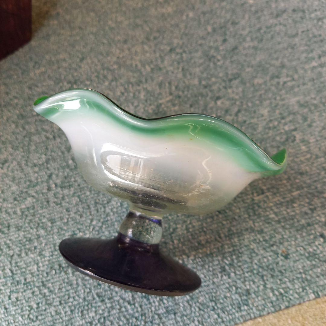 アンティーク　ガラス　かき氷皿　置物　飾り