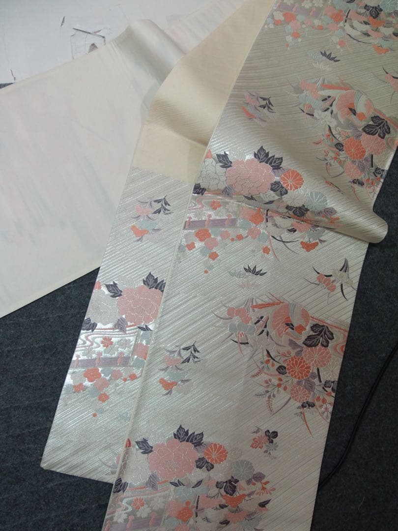 豪華3点セット友禅振袖／茶屋辻文様＊金駒刺繍＊古典風景文様／袋帯・長襦袢付き