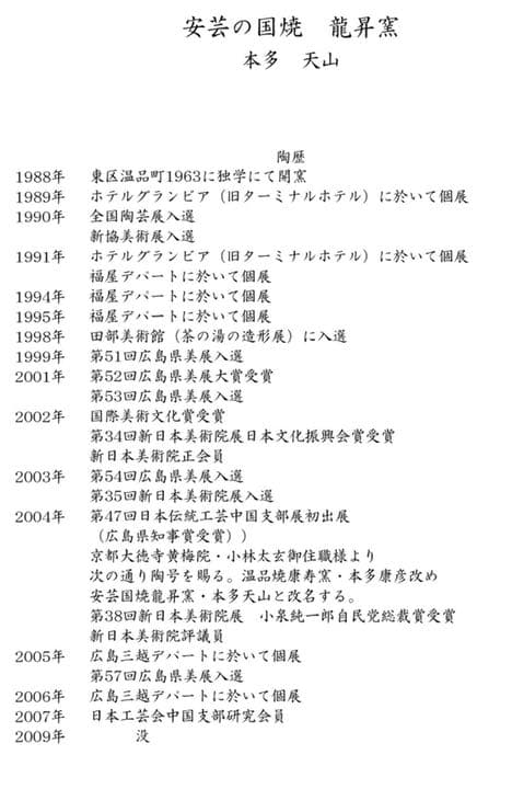 安芸国焼　龍昇窯　抹茶茶碗　井戸茶碗写　本多天山19