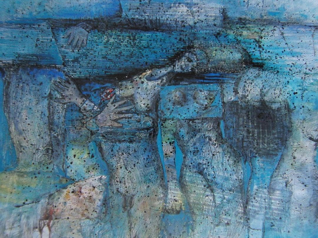 吉岡治美、【エヴァの誘い】、希少な額装用画集より、新品額装付