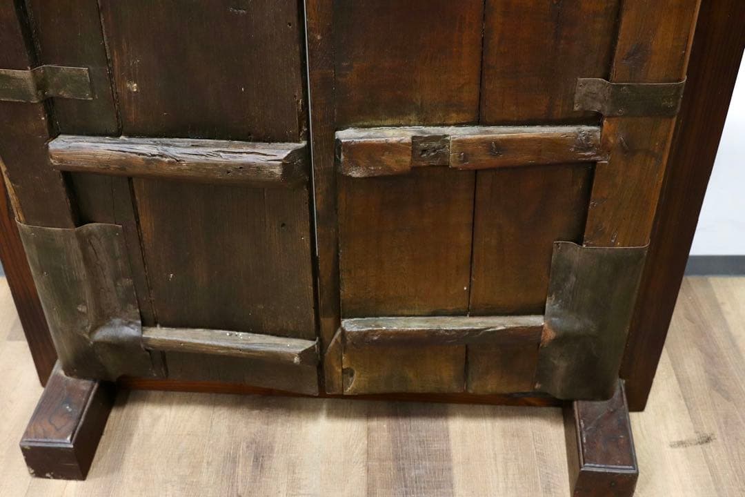 GMGH477○年代物 蔵扉 両開き 時代扉 建具 オブジェ 稀少 アン