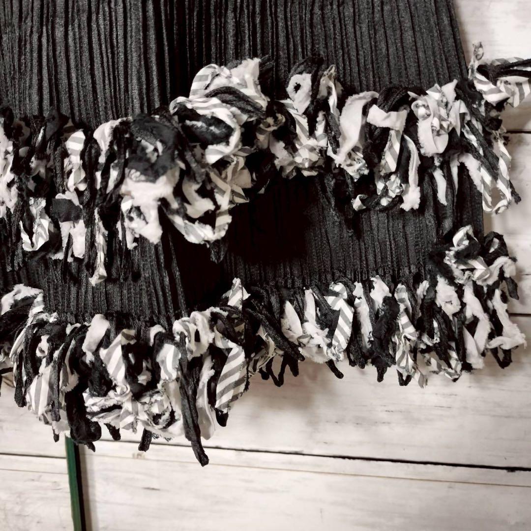 PLEATS PLEASE イッセイミヤケ ひざ丈スカート フリル 立体 フレア