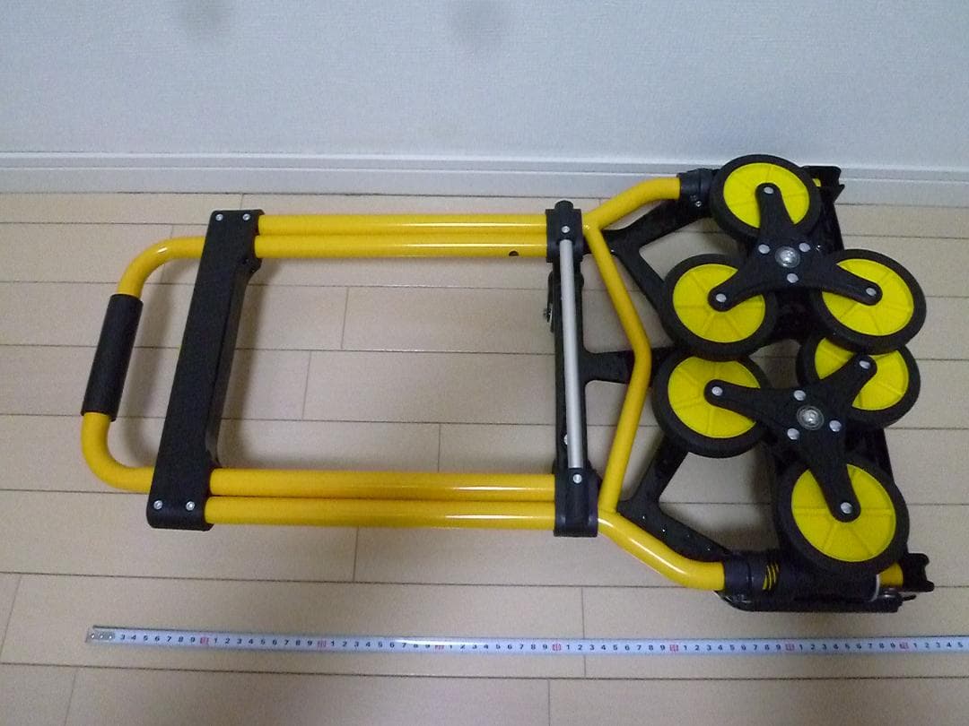 折りたたみ式キャリーカート イエロー/ブラック