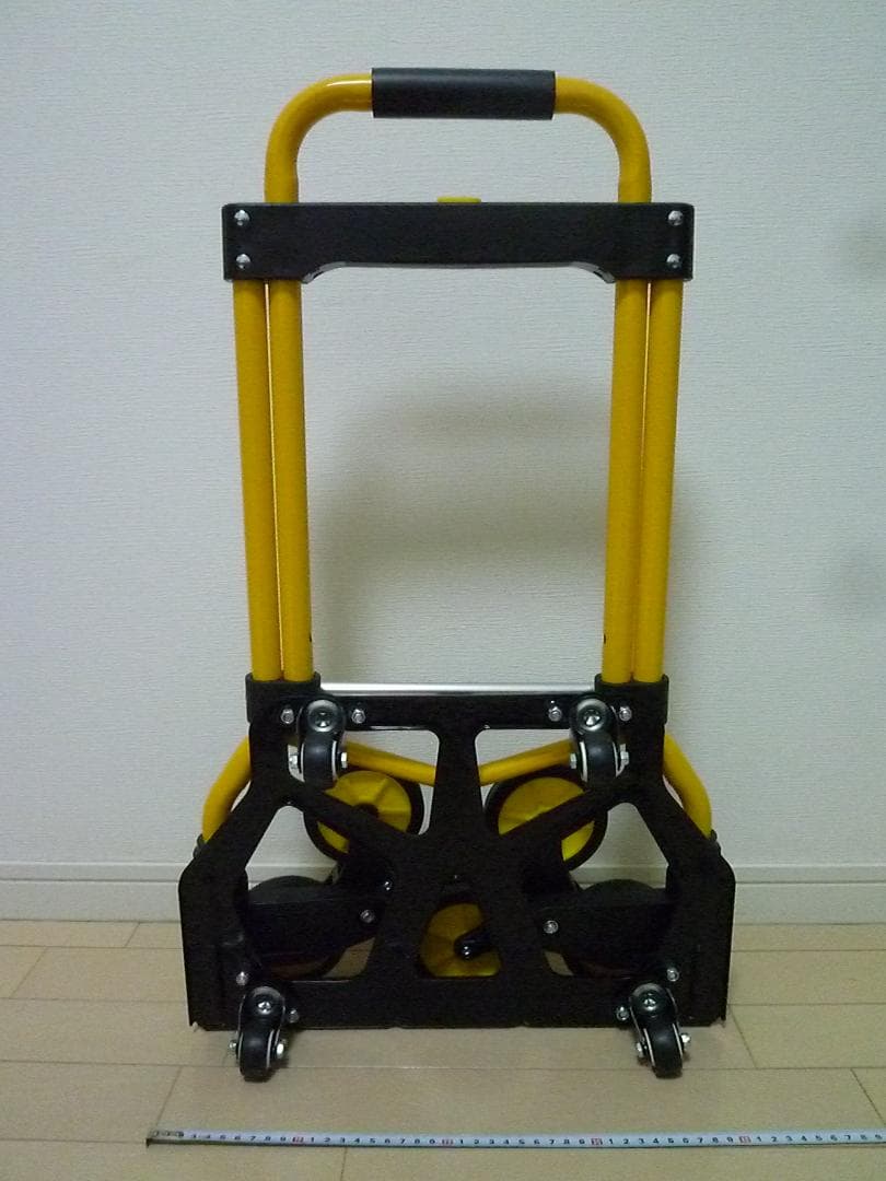 折りたたみ式キャリーカート イエロー/ブラック