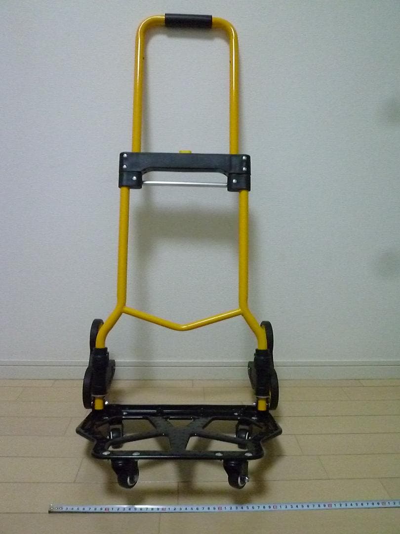 折りたたみ式キャリーカート イエロー/ブラック