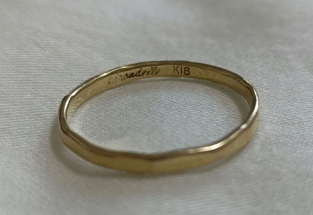 hirondelle イロンデール ゴールド ウェーブリング　K18