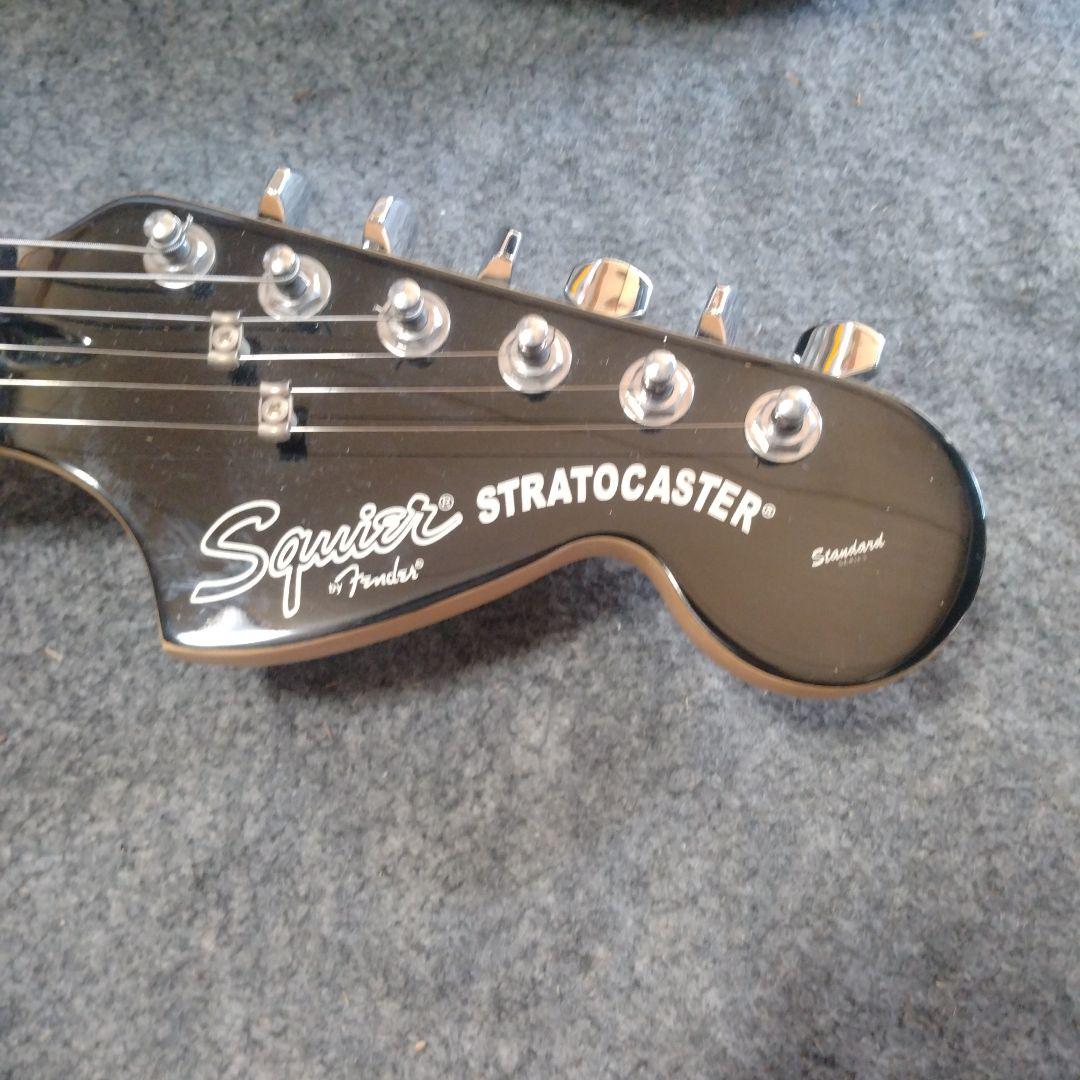 スクワイヤースタンダードストラトキャスター マッチングヘッドブラック