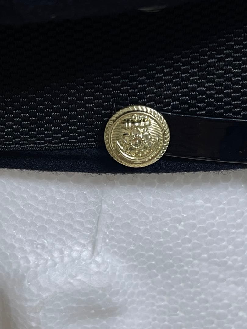 新*線様 大日本帝国海軍 士官軍帽 制帽 58cm 複製品 日覆付 日本軍 未使