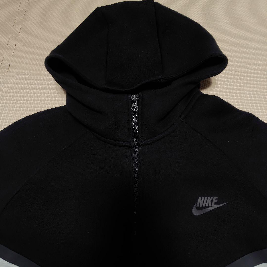NIKE ナイキ　テックフリース フルジップ ウィンドランナー フーディ　黒×灰