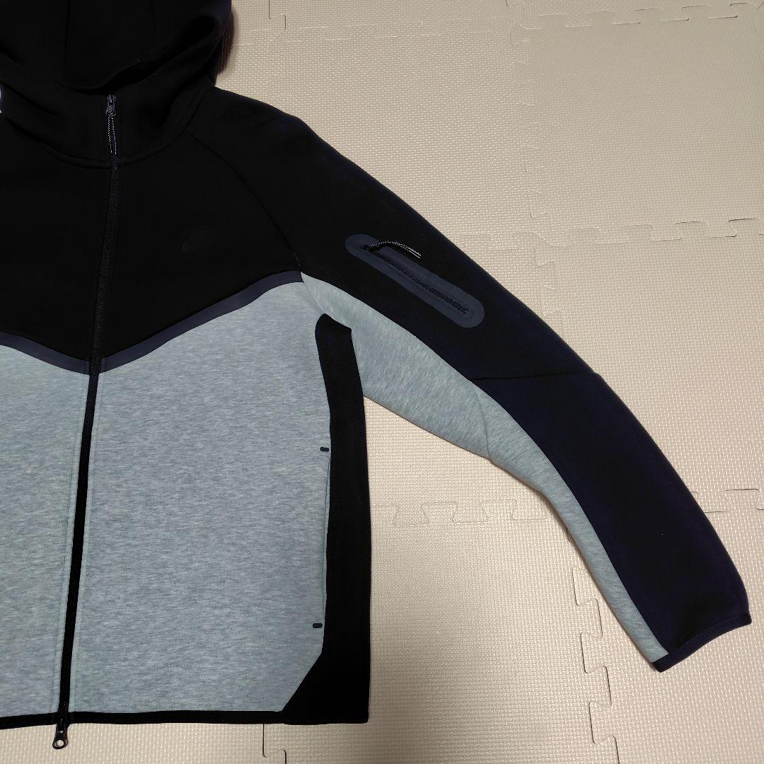 NIKE ナイキ　テックフリース フルジップ ウィンドランナー フーディ　黒×灰