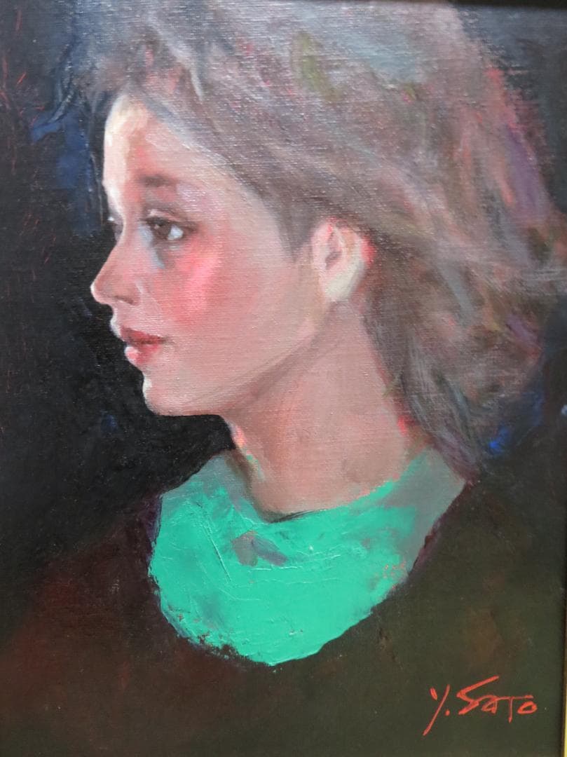 ◆　佐藤義明　「Purofīru」（仮題）　油彩3号　◆