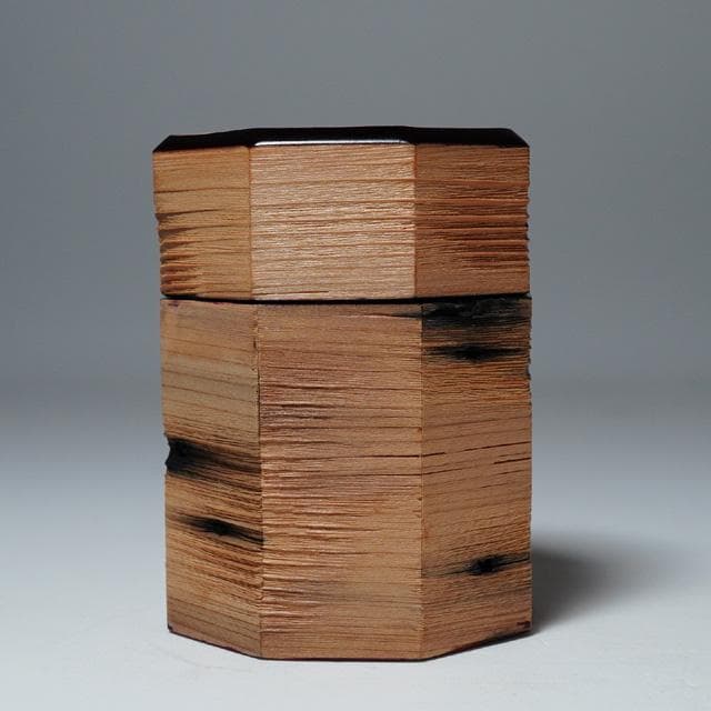 妙喜庵待庵古材八角茶器　武田士延御書付　不賢斎　共箱　茶道具　替茶器