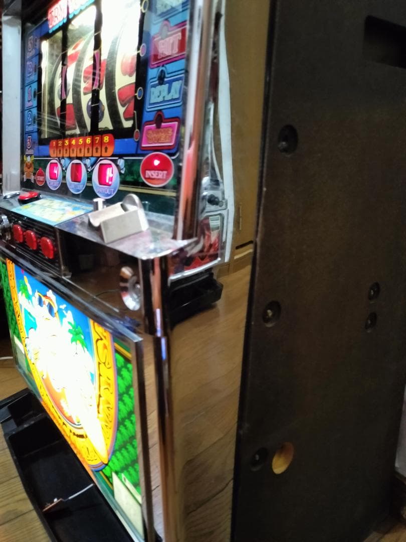 【パチスロ実機】タイヨー★ファニーサンタ【不要機付】４号機・レトロ・希少台