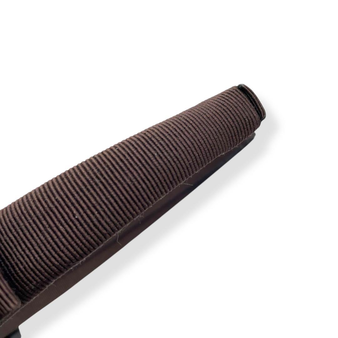 極美品 サルヴァトーレフェラガモ Ferragamo ヴァラ カチューシャ　茶