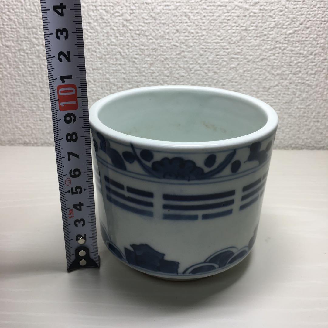 中国美術 青花 八卦紋爐 福山寿海　南京染付香炉　大明成化年製